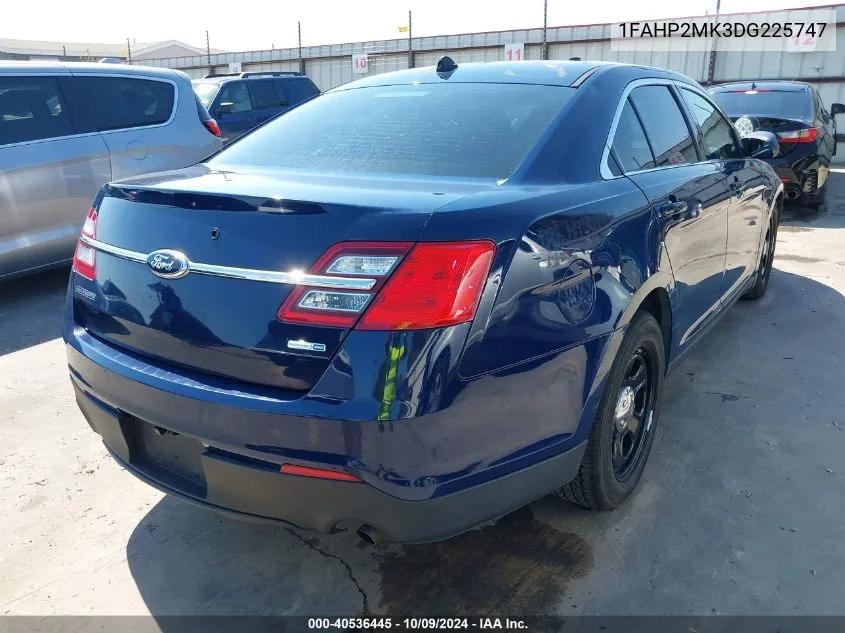 2013 Ford Police Interceptor VIN: 1FAHP2MK3DG225747 Lot: 40536445