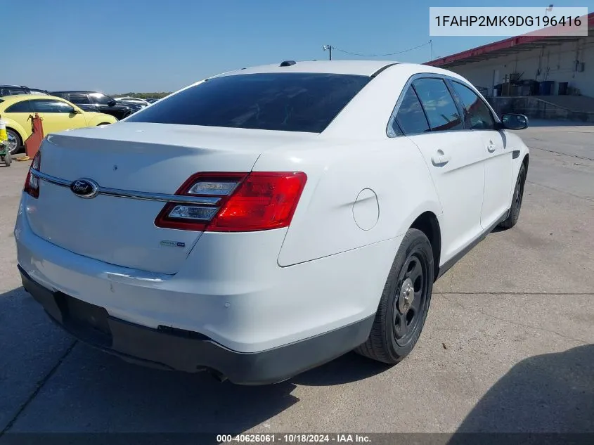 2013 Ford Police Interceptor VIN: 1FAHP2MK9DG196416 Lot: 40626061