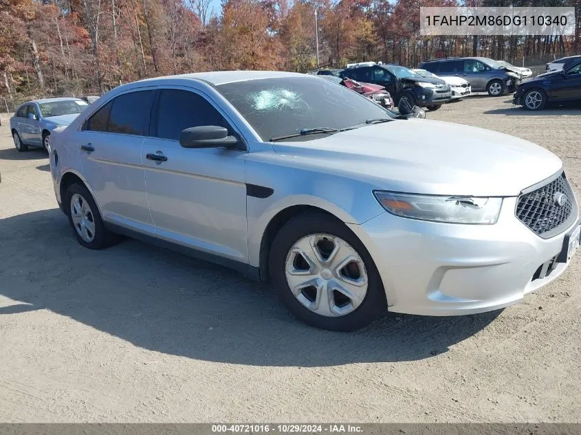 2013 Ford Police Interceptor VIN: 1FAHP2M86DG110340 Lot: 40721016