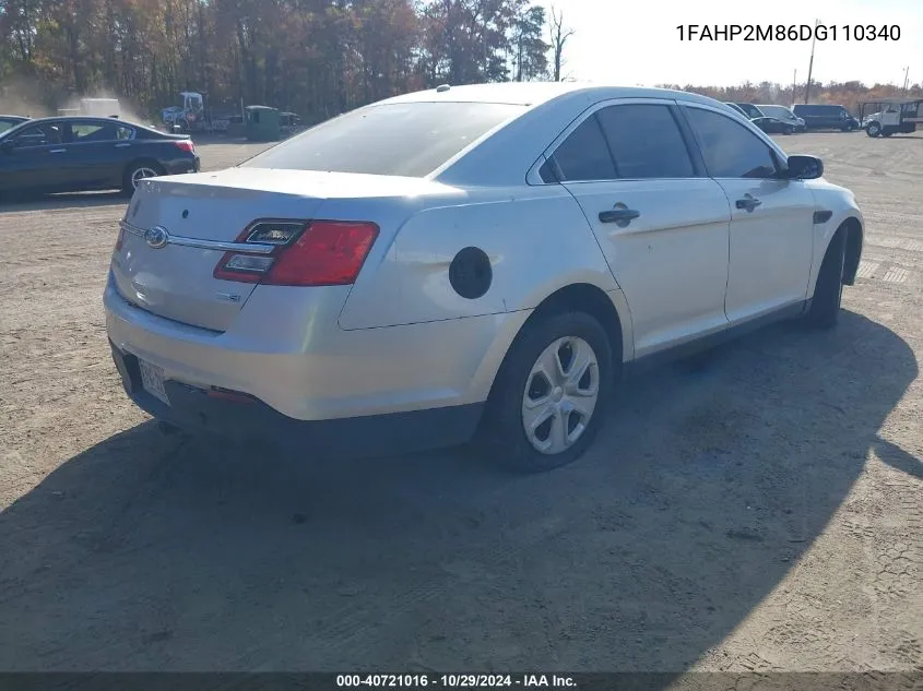 2013 Ford Police Interceptor VIN: 1FAHP2M86DG110340 Lot: 40721016