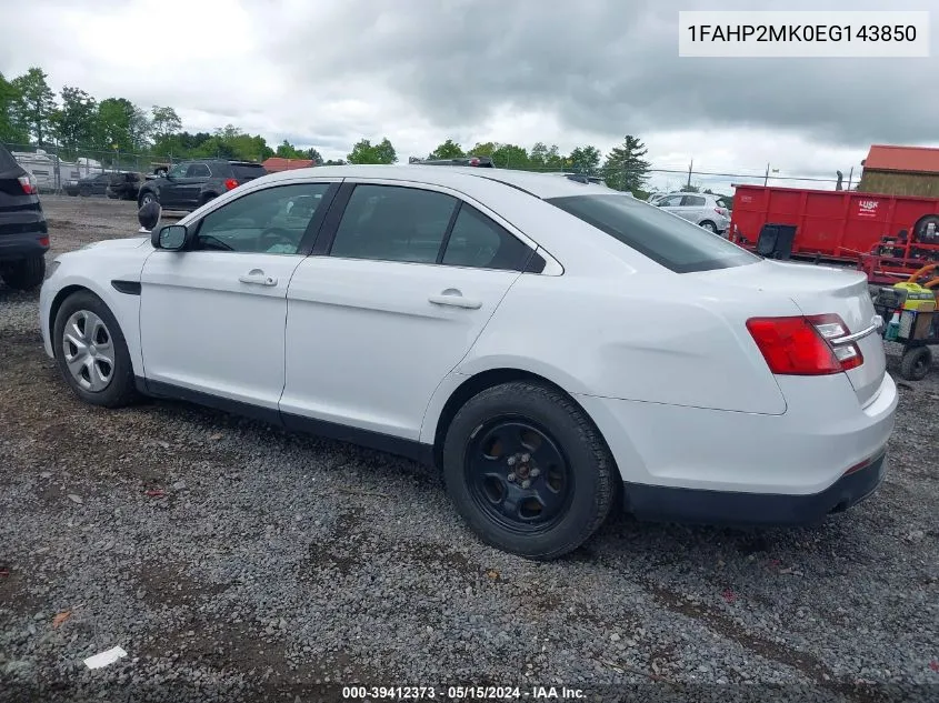 2014 Ford Police Interceptor VIN: 1FAHP2MK0EG143850 Lot: 39412373