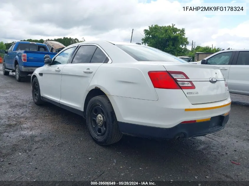 2015 Ford Police Interceptor VIN: 1FAHP2MK9FG178324 Lot: 39506549