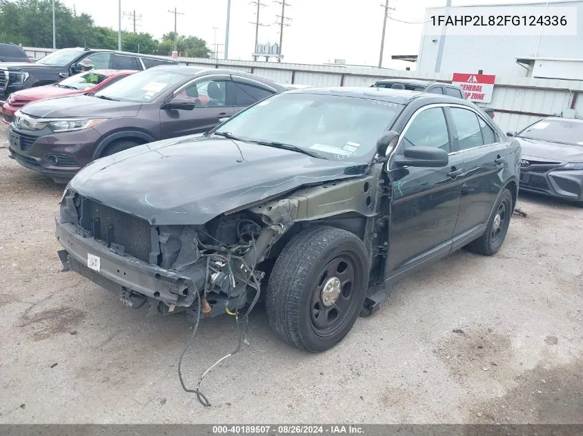 2015 Ford Police Interceptor VIN: 1FAHP2L82FG124336 Lot: 40189507