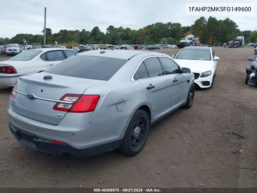 2015 Ford Police Interceptor VIN: 1FAHP2MK5FG149600 Lot: 40369575