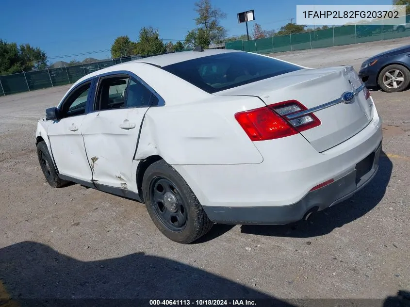 2015 Ford Police Interceptor VIN: 1FAHP2L82FG203702 Lot: 40641113