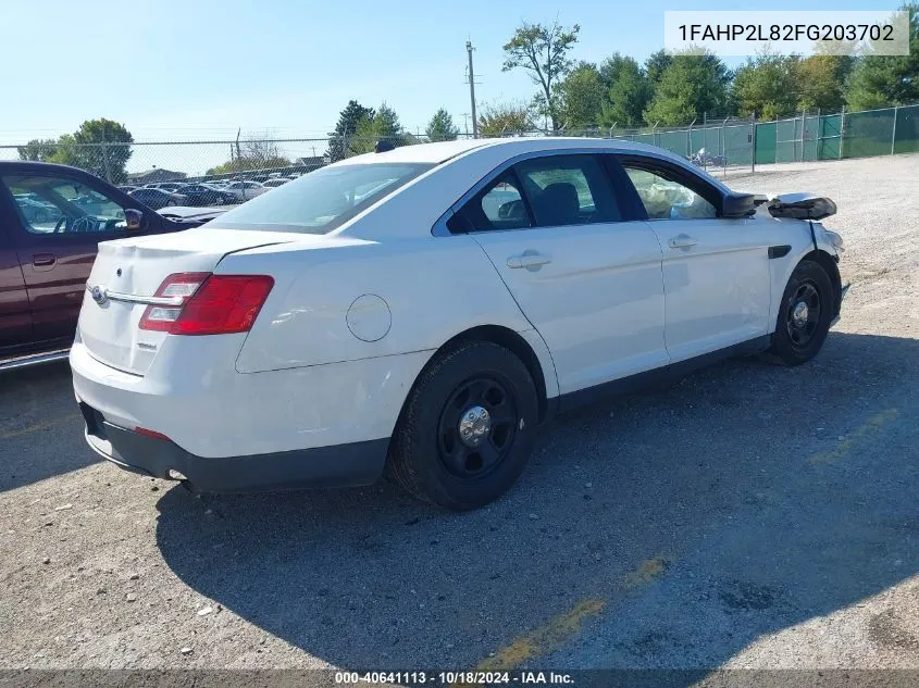 2015 Ford Police Interceptor VIN: 1FAHP2L82FG203702 Lot: 40641113