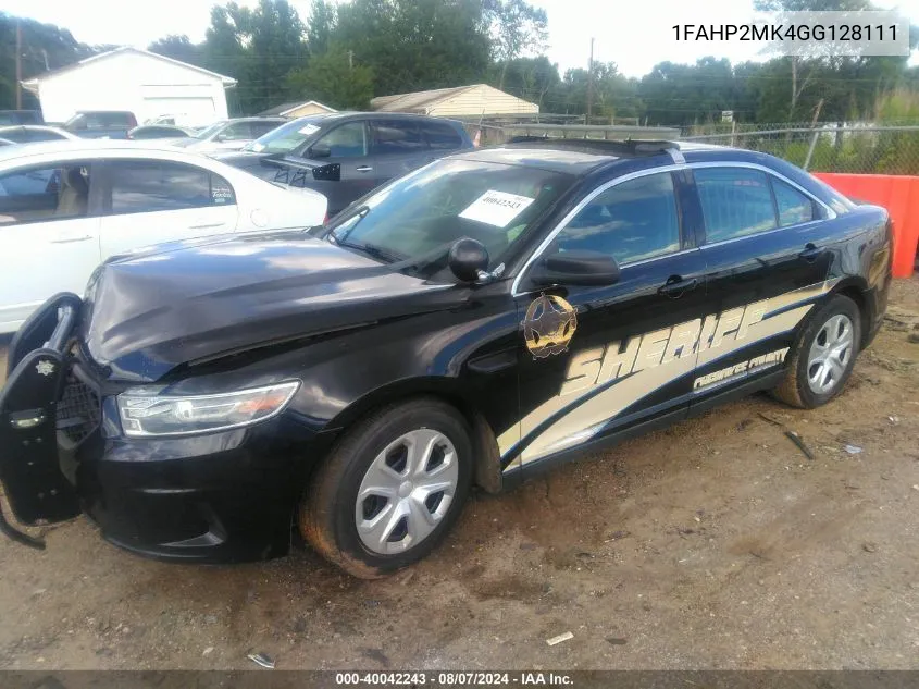 2016 Ford Police Interceptor VIN: 1FAHP2MK4GG128111 Lot: 40042243