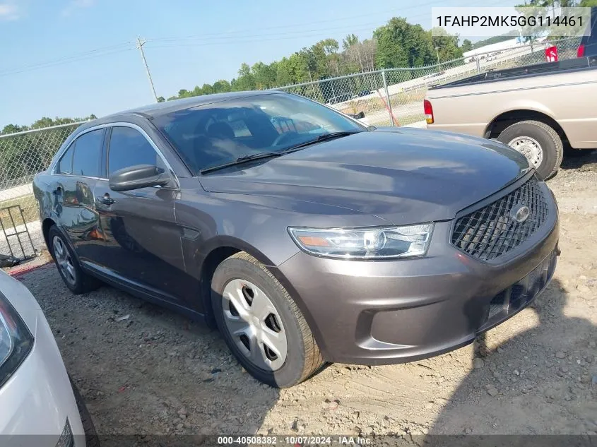 2016 Ford Police Interceptor VIN: 1FAHP2MK5GG114461 Lot: 40508382