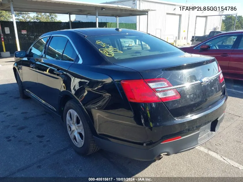 2016 Ford Police Interceptor VIN: 1FAHP2L85GG154786 Lot: 40515617