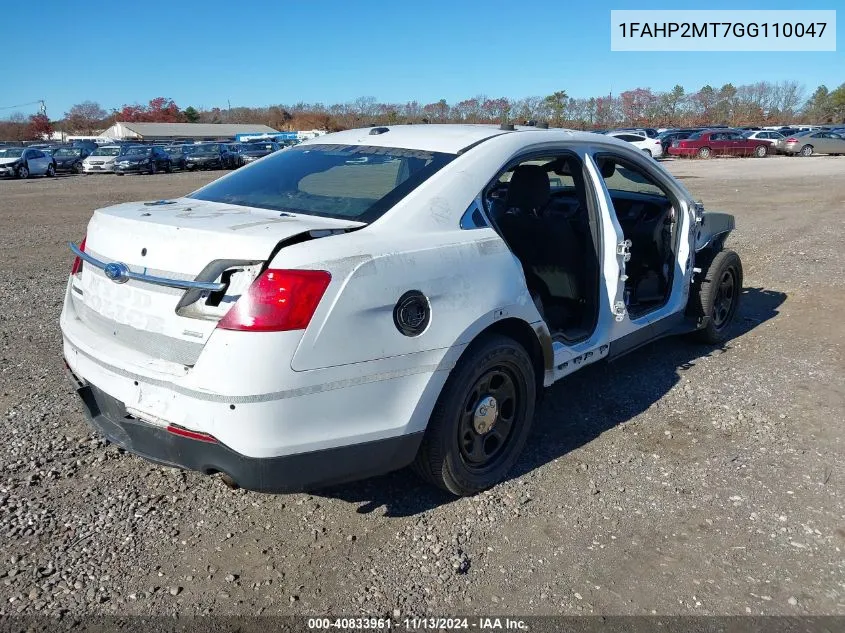 2016 Ford Police Interceptor VIN: 1FAHP2MT7GG110047 Lot: 40833961