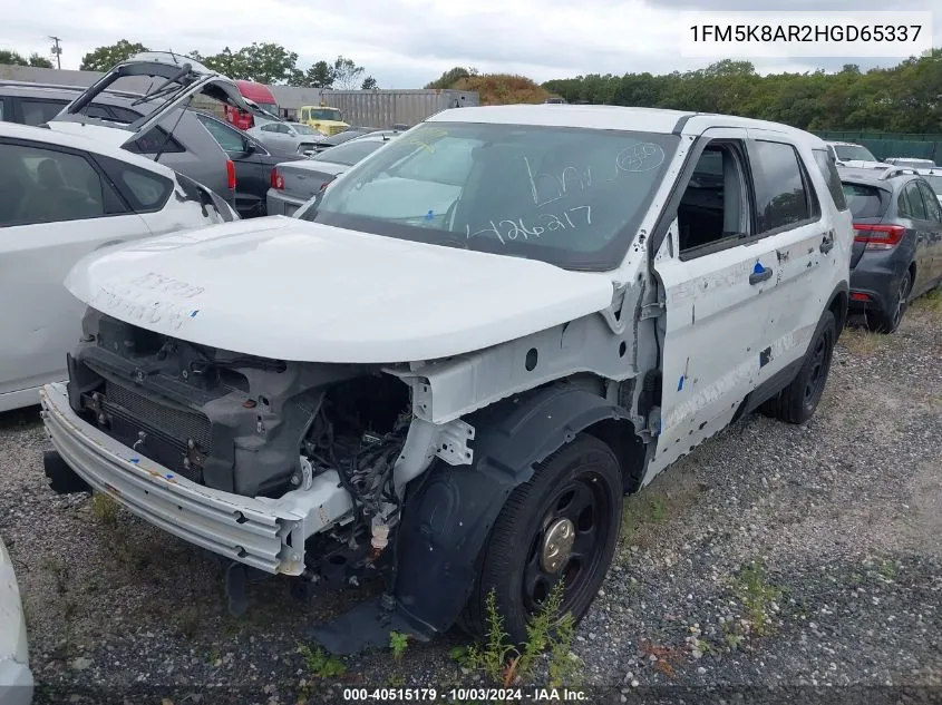 1FM5K8AR2HGD65337 2017 Ford Utility Police Interceptor