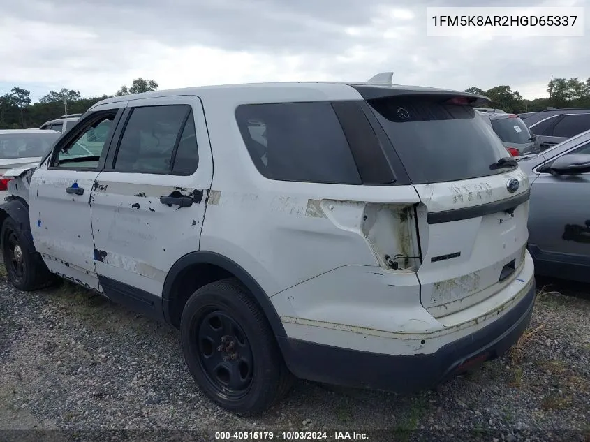 2017 Ford Utility Police Interceptor VIN: 1FM5K8AR2HGD65337 Lot: 40515179