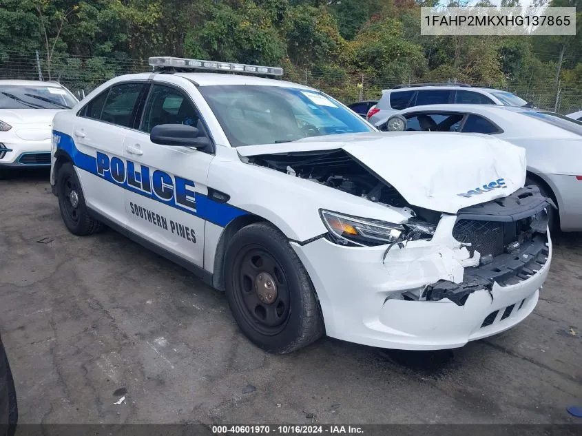 2017 Ford Police Interceptor VIN: 1FAHP2MKXHG137865 Lot: 40601970