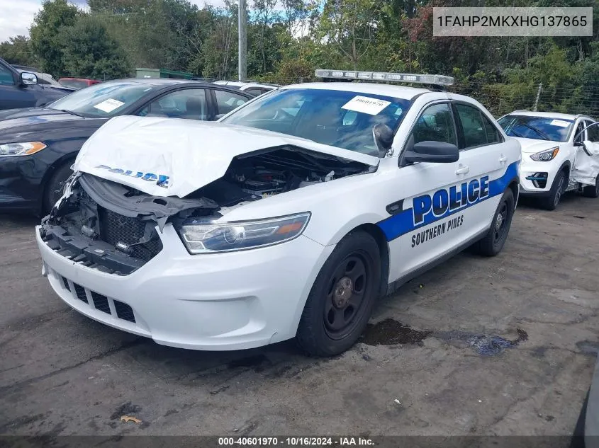 2017 Ford Police Interceptor VIN: 1FAHP2MKXHG137865 Lot: 40601970