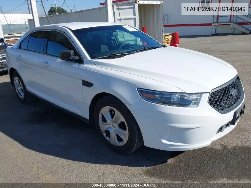 2017 Ford Police Interceptor VIN: 1FAHP2MK7HG140349 Lot: 40834888