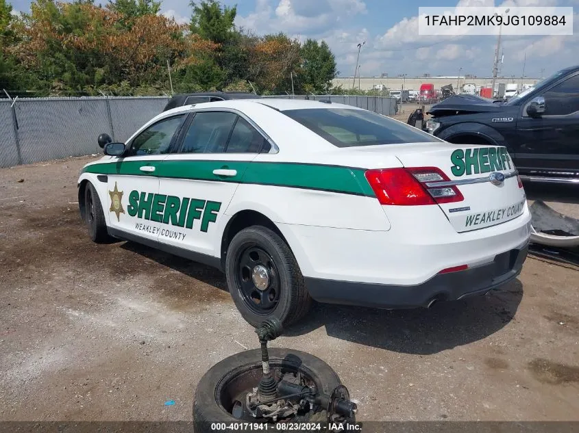 2018 Ford Police Interceptor VIN: 1FAHP2MK9JG109884 Lot: 40171941