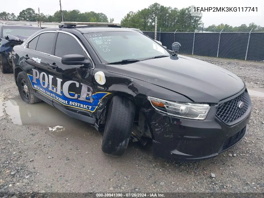 2019 Ford Police Interceptor VIN: 1FAHP2MK3KG117741 Lot: 39941390