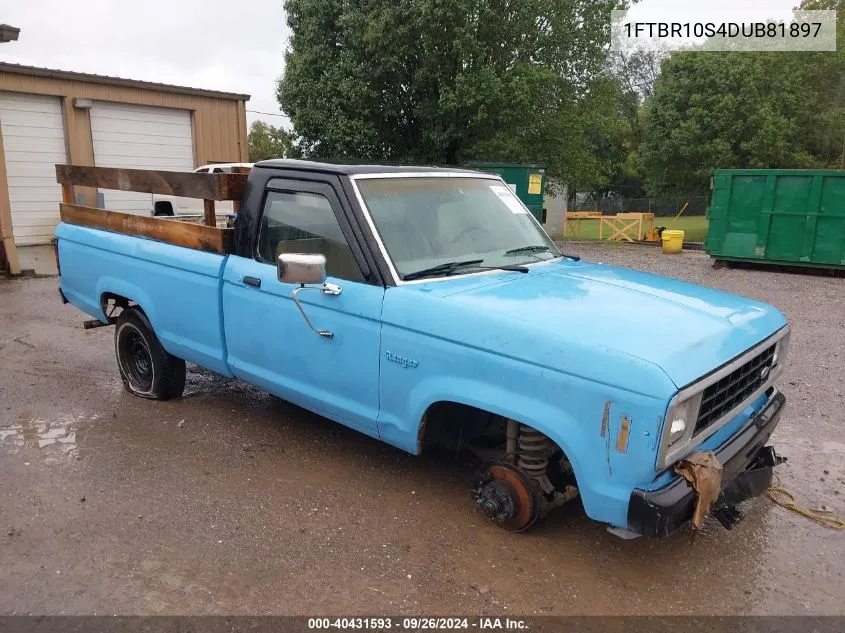 1983 Ford Ranger VIN: 1FTBR10S4DUB81897 Lot: 40431593