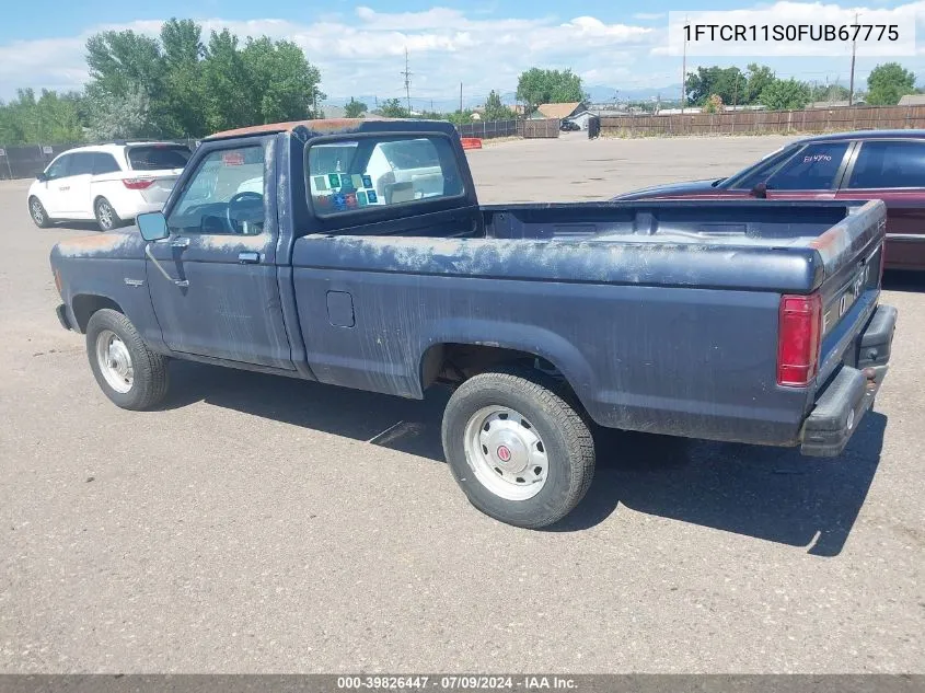 1985 Ford Ranger VIN: 1FTCR11S0FUB67775 Lot: 39826447