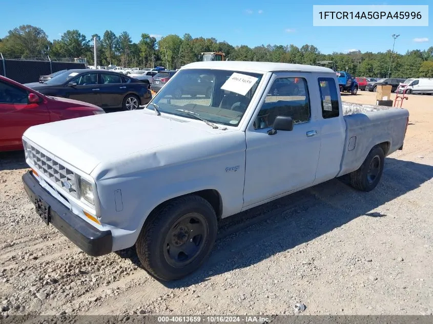 1986 Ford Ranger Super Cab VIN: 1FTCR14A5GPA45996 Lot: 40613659