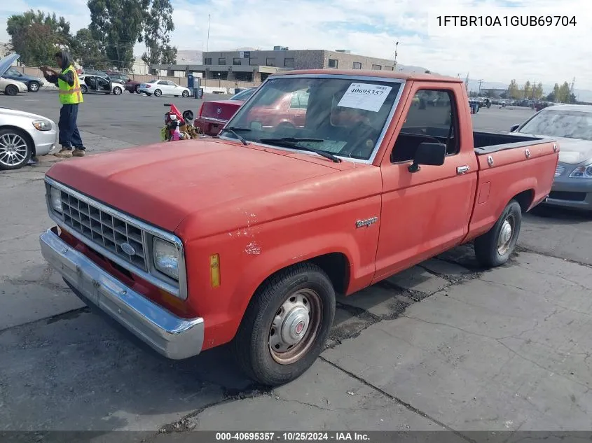 1986 Ford Ranger VIN: 1FTBR10A1GUB69704 Lot: 40695357