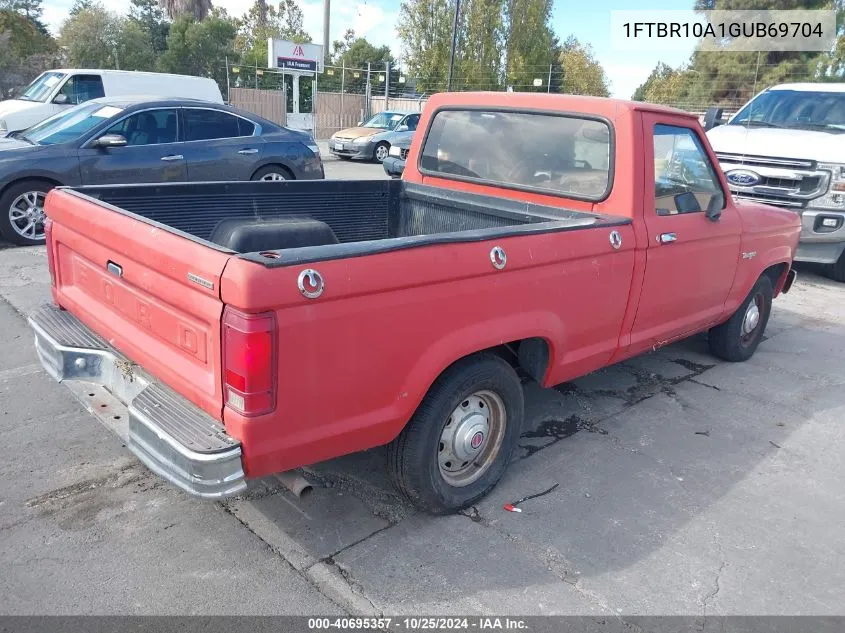 1986 Ford Ranger VIN: 1FTBR10A1GUB69704 Lot: 40695357