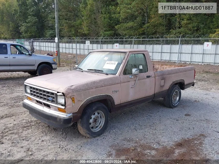 1987 Ford Ranger VIN: 1FTBR10A4HUD01887 Lot: 40423650