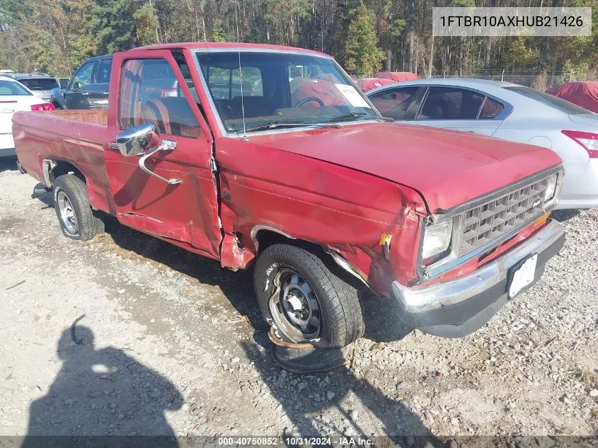 1987 Ford Ranger VIN: 1FTBR10AXHUB21426 Lot: 40750852