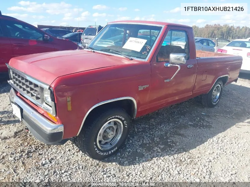 1987 Ford Ranger VIN: 1FTBR10AXHUB21426 Lot: 40750852