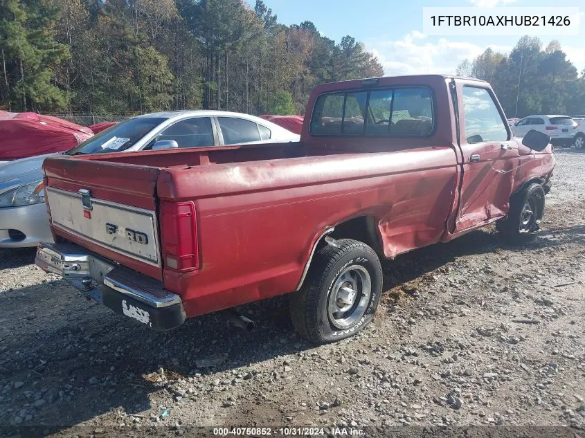 1987 Ford Ranger VIN: 1FTBR10AXHUB21426 Lot: 40750852