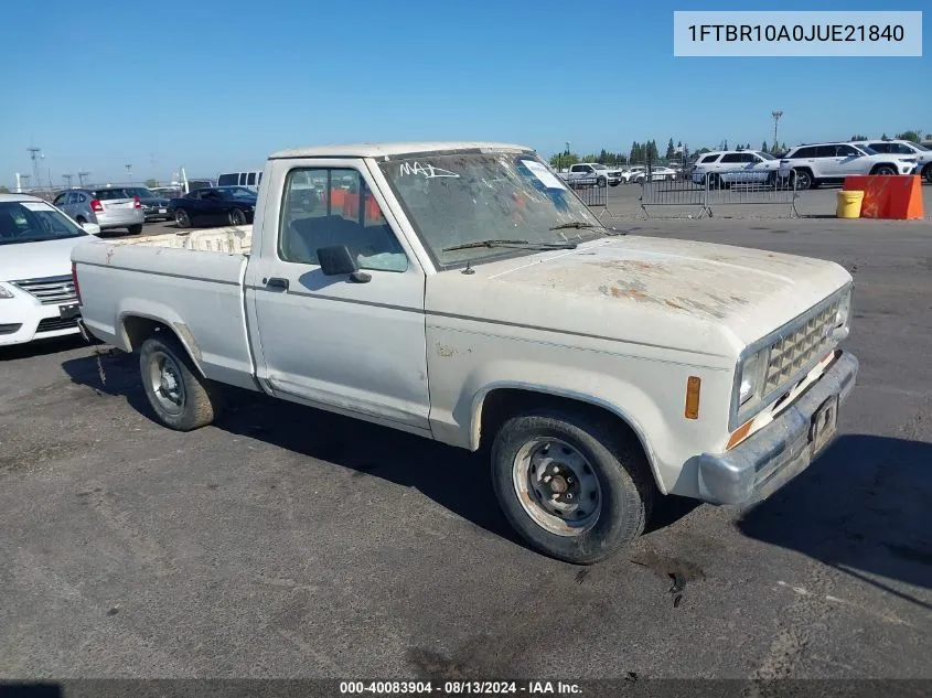 1FTBR10A0JUE21840 1988 Ford Ranger