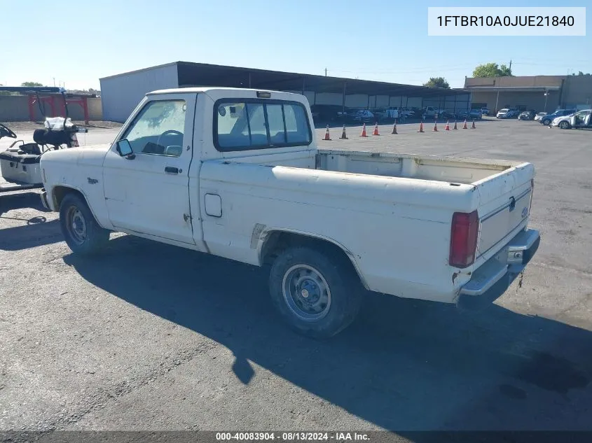 1FTBR10A0JUE21840 1988 Ford Ranger