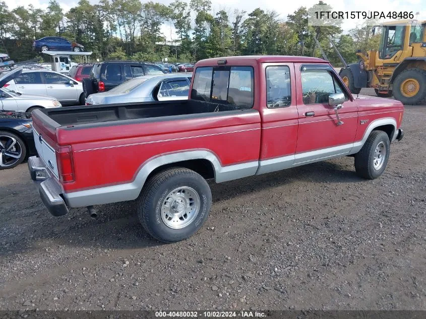 1988 Ford Ranger Super Cab VIN: 1FTCR15T9JPA48486 Lot: 40480032