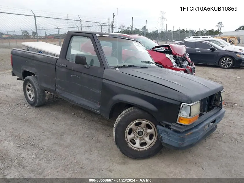 1989 Ford Ranger VIN: 1FTCR10A6KUB10869 Lot: 38558667