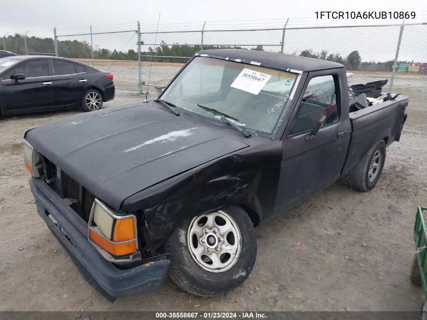 1989 Ford Ranger VIN: 1FTCR10A6KUB10869 Lot: 38558667