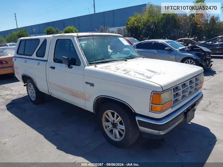 1989 Ford Ranger VIN: 1FTCR10T0KUA52470 Lot: 40230387