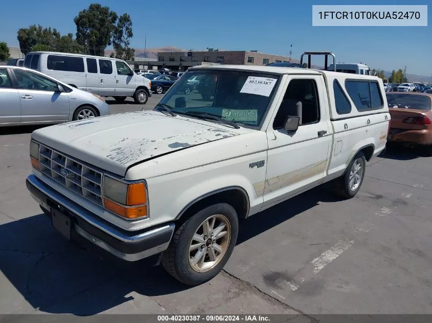 1989 Ford Ranger VIN: 1FTCR10T0KUA52470 Lot: 40230387