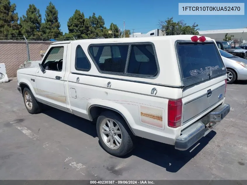 1FTCR10T0KUA52470 1989 Ford Ranger