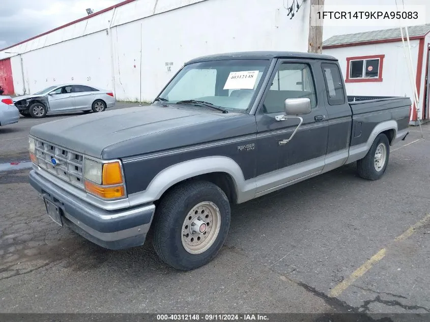 1989 Ford Ranger Super Cab VIN: 1FTCR14T9KPA95083 Lot: 40312148