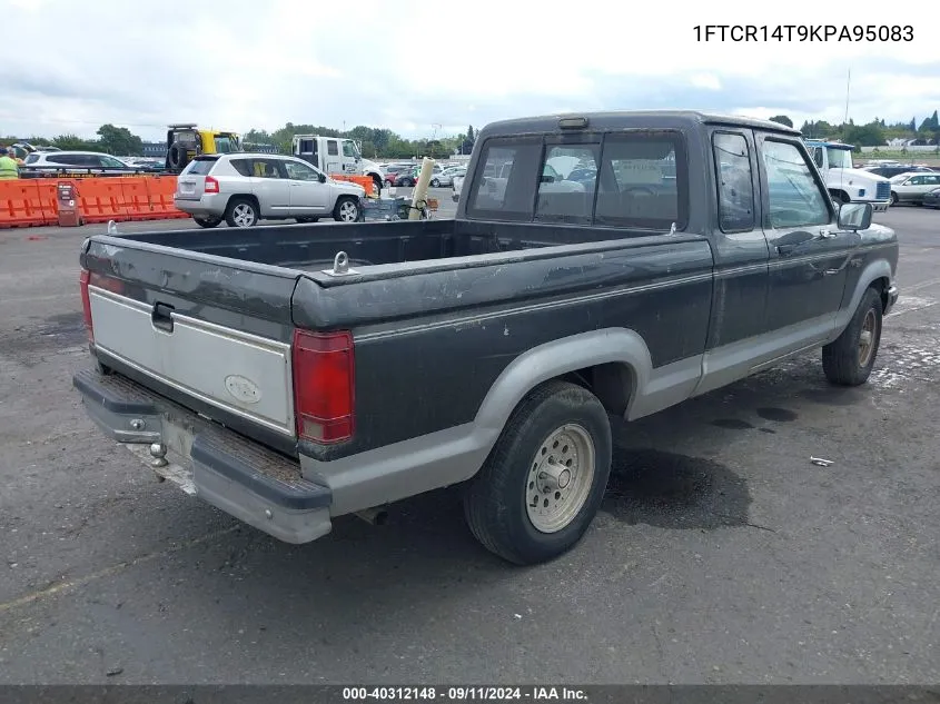 1989 Ford Ranger Super Cab VIN: 1FTCR14T9KPA95083 Lot: 40312148