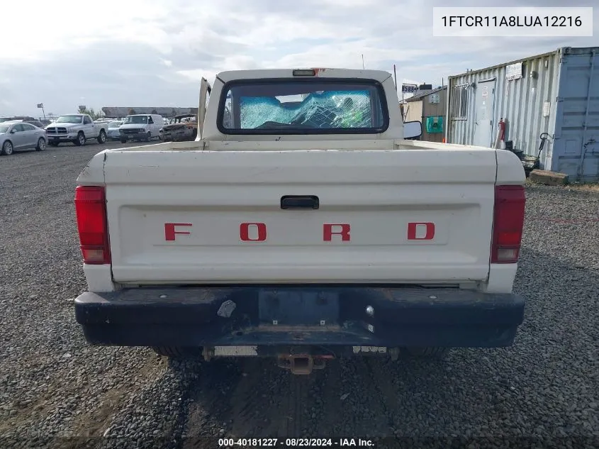 1990 Ford Ranger VIN: 1FTCR11A8LUA12216 Lot: 40181227