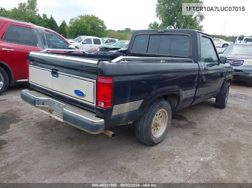 1990 Ford Ranger VIN: 1FTCR10A7LUC07015 Lot: 40231955