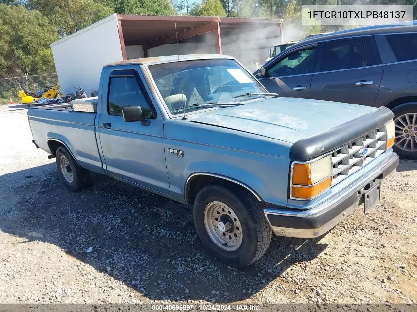 1990 Ford Ranger VIN: 1FTCR10TXLPB48137 Lot: 40696897