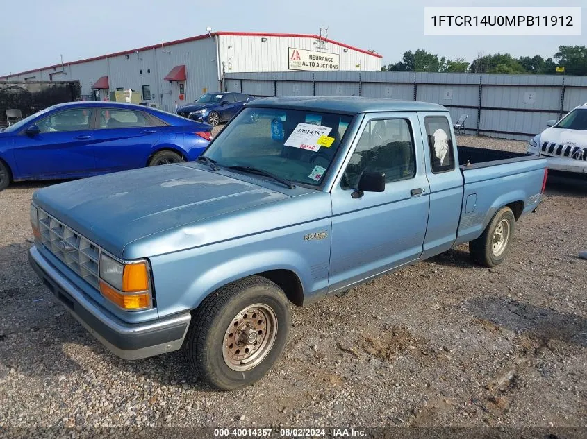 1991 Ford Ranger Super Cab VIN: 1FTCR14U0MPB11912 Lot: 40014357