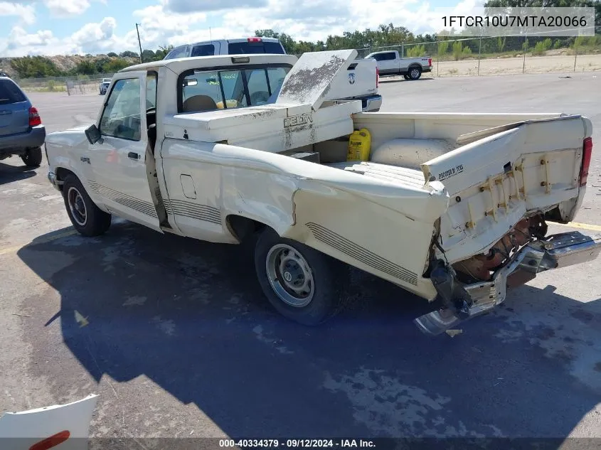 1991 Ford Ranger VIN: 1FTCR10U7MTA20066 Lot: 40334379