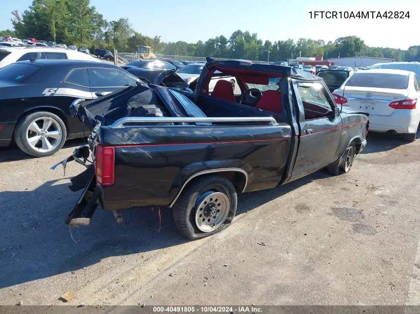 1991 Ford Ranger VIN: 1FTCR10A4MTA42824 Lot: 40491805