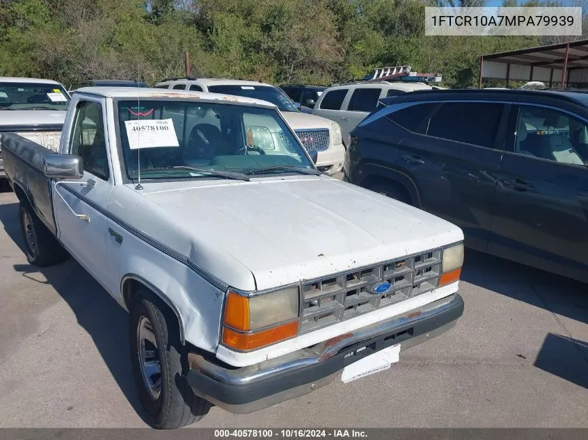 1991 Ford Ranger VIN: 1FTCR10A7MPA79939 Lot: 40578100