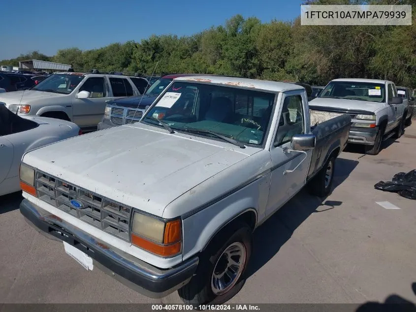 1991 Ford Ranger VIN: 1FTCR10A7MPA79939 Lot: 40578100