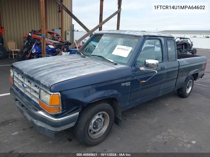 1991 Ford Ranger Super Cab VIN: 1FTCR14U1MPA64602 Lot: 40585621