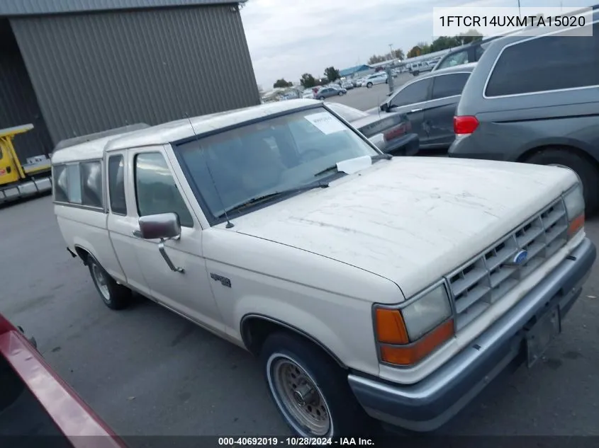 1991 Ford Ranger Super Cab VIN: 1FTCR14UXMTA15020 Lot: 40692019